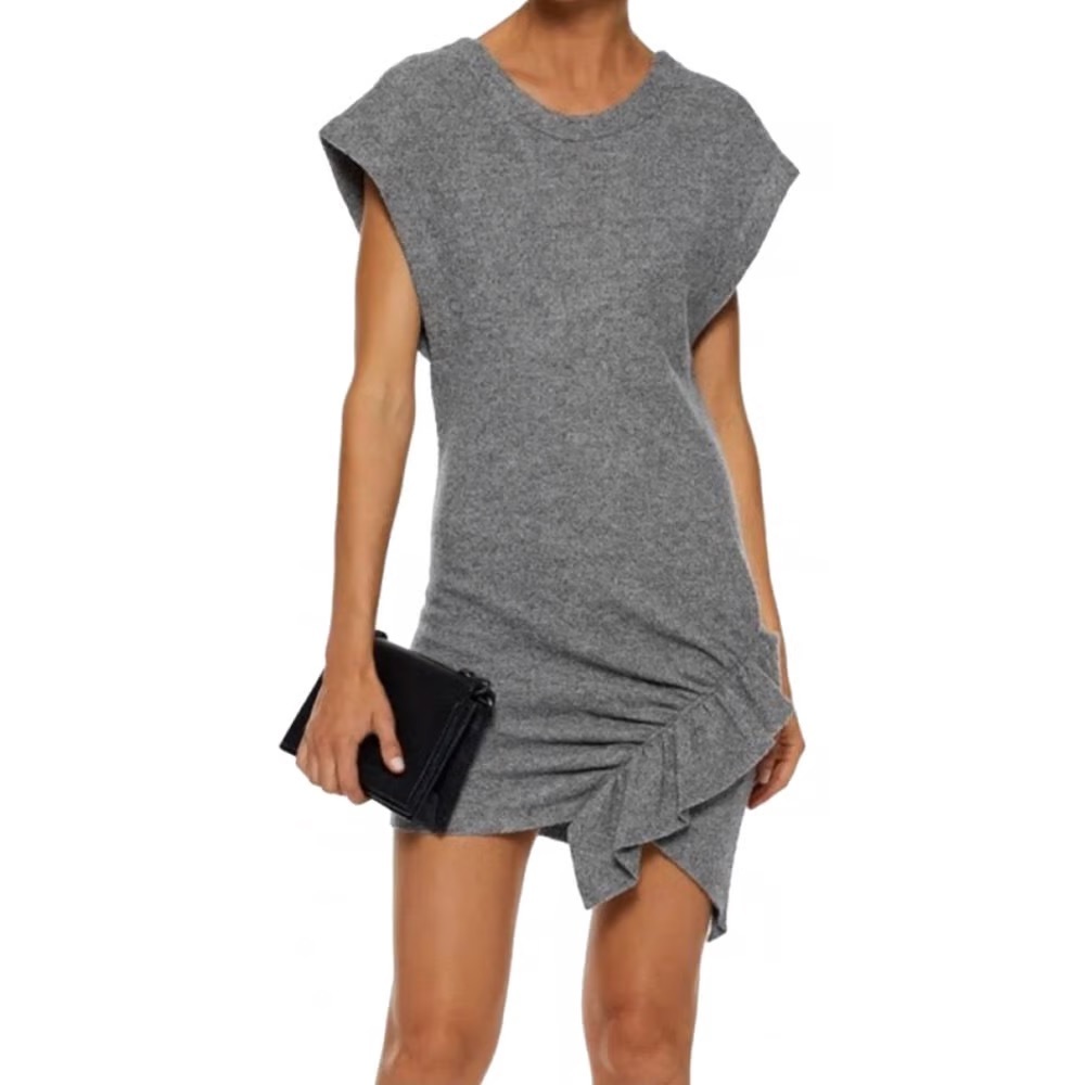Wool mini dress grey